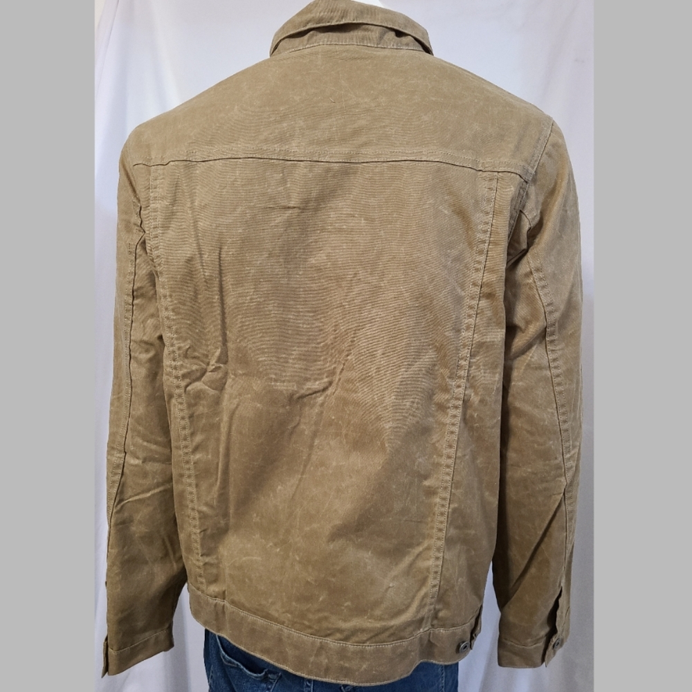 Flint & Tinder Flannel-lined Waxed Trucker Jacket - Picture 5 of 15